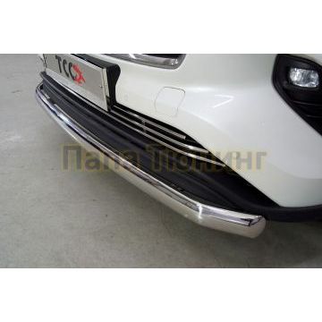 Защита передняя нижняя (овальная) 75х42 мм ТСС для Toyota Highlander 2020-