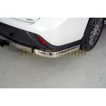 Защита задняя (уголки овальные) 75х42 мм ТСС для Toyota Highlander 2020-