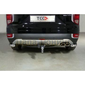 Защита задняя (уголки) 60,3 мм ТСС для Hyundai Palisade 2021-