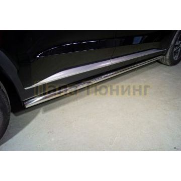 Пороги труба 60,3 мм ТСС для Hyundai Palisade 2021-