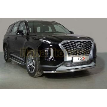 Защита передняя нижняя 60,3 мм ТСС для Hyundai Palisade 2021-
