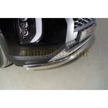 Защита передняя нижняя (овальная) 75х42 мм ТСС для Hyundai Palisade 2021-