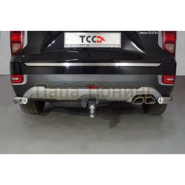 Накладка на заднюю дверь (лист шлифованный) ТСС для Hyundai Palisade 2021-