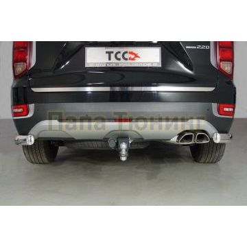 Накладка на заднюю дверь (лист зеркальный) ТСС для Hyundai Palisade 2021- Накладка на заднюю дверь (лист зеркальный) ТСС для Hyundai Palisade 2021-