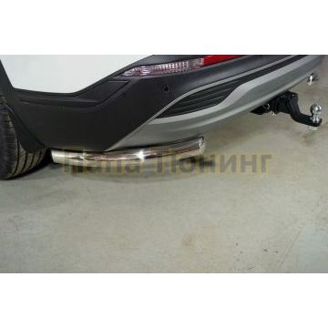 Защита задняя (уголки) 60,3 мм ТСС для Hyundai Santa Fe 2021-