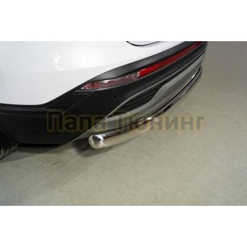 Защита задняя (овальная)  75х42 мм ТСС для Hyundai Santa Fe 2021-