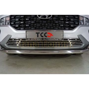 Решетка радиатора нижняя 12 мм ТСС для Hyundai Santa Fe 2021-