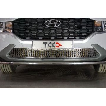 Решетка радиатора нижняя (лист) ТСС для Hyundai Santa Fe 2021- Решетка радиатора нижняя (лист) ТСС для Hyundai Santa Fe 2021-