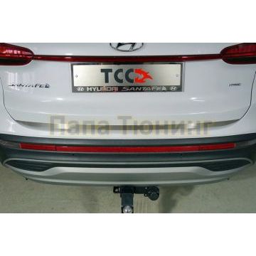 Накладка на заднюю дверь (лист шлифованный) ТСС для Hyundai Santa Fe 2021- Накладка на заднюю дверь (лист шлифованный) ТСС для Hyundai Santa Fe 2021-