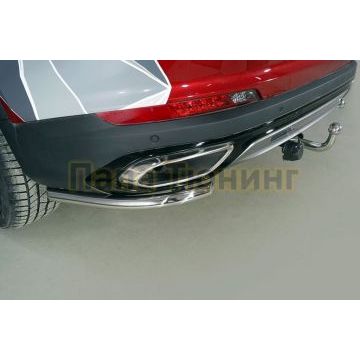 Защита задняя (уголки) 42,4 мм ТСС для Geely Tugella 2020-