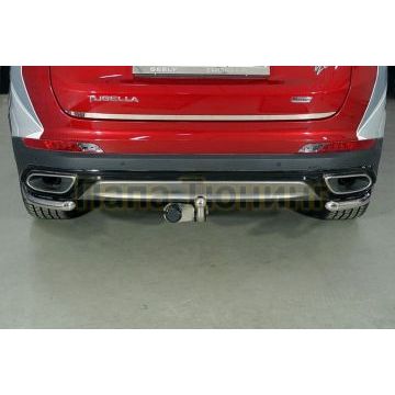 Защита задняя (уголки) 42,4 мм ТСС для Geely Tugella 2020-