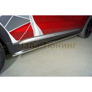 Пороги труба 60,3 мм ТСС для Geely Tugella 2020- Пороги труба 60,3 мм ТСС для Geely Tugella 2020-