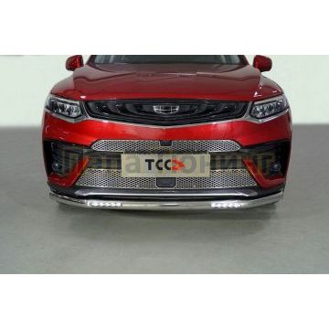 Защита передняя нижняя (с ДХО) 60,3 мм ТСС для Geely Tugella 2020- Защита передняя нижняя (с ДХО) 60,3 мм ТСС для Geely Tugella 2020-