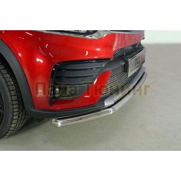 Защита передняя нижняя 60,3 мм ТСС для Geely Tugella 2020- Защита передняя нижняя 60,3 мм ТСС для Geely Tugella 2020-