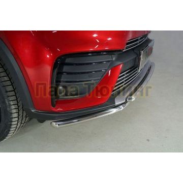 Защита передняя нижняя (двойная) 42,4/42,4 мм ТСС для Geely Tugella 2020-