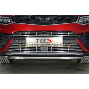 Решетка радиатора нижняя 12 мм ТСС для Geely Tugella 2020-2022 Решетка радиатора нижняя 12 мм ТСС для Geely Tugella 2020-2022
