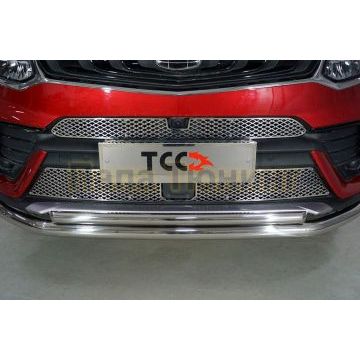 Решетка радиатора нижняя (лист) ТСС для Geely Tugella 2020-