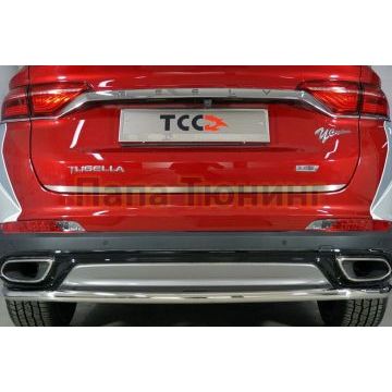 Накладка на заднюю дверь (лист шлифованный) ТСС для Geely Tugella 2020- Накладка на заднюю дверь (лист шлифованный) ТСС для Geely Tugella 2020-