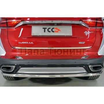 Накладка на заднюю дверь (лист зеркальный) ТСС для Geely Tugella 2020-