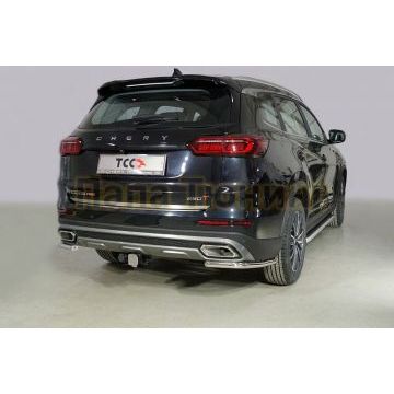 Защита задняя (уголки) 42,4 мм ТСС для Chery Tiggo 8 pro 2021-