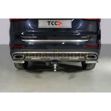 Защита задняя (уголки) 42,4 мм ТСС для Chery Tiggo 8 pro 2021-