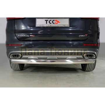 Защита задняя (овальная) 75х42 мм ТСС для Chery Tiggo 8 pro 2021-