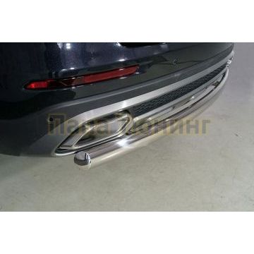 Защита задняя (овальная) 75х42 мм ТСС для Chery Tiggo 8 pro 2021-