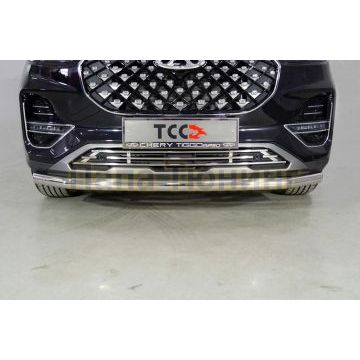 Защита передняя нижняя 60,3 мм ТСС для Chery Tiggo 8 pro 2021-