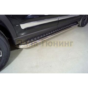 Пороги с площадкой 60,3 мм ТСС для Chery Tiggo 8 pro 2021- Пороги с площадкой 60,3 мм ТСС для Chery Tiggo 8 pro 2021-