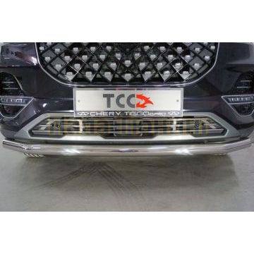 Решетка радиатора нижняя 12 мм ТСС для Chery Tiggo 8 pro 2021-
