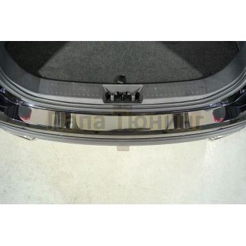 Накладки на задний бампер (лист зеркальный) ТСС для Chery Tiggo 8 pro 2021-