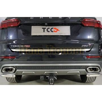 Накладка на заднюю дверь (лист зеркальный) ТСС для Chery Tiggo 8 pro 2021-