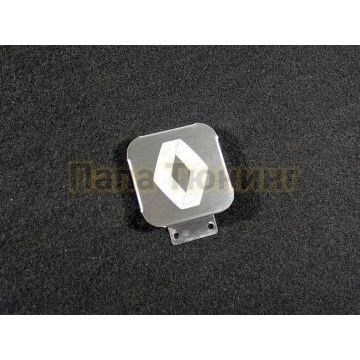 Заглушка на фаркоп с логотипом Renault (нерж.сталь)ТСС