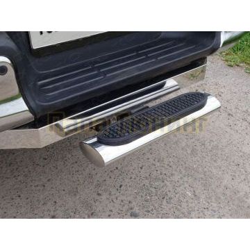 Задняя подножка овальная 120х60 мм (под фаркоп тип Е) ТСС для УАЗ Патриот Пикап 2015-