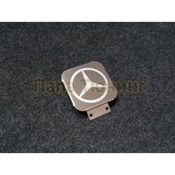 Заглушка на фаркоп с логотипом Mercedes-Benz (нерж.сталь)ТСС