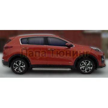Пороги с площадкой D 60,3 (квинтет) ALFeko для Kia Sportage 2018-