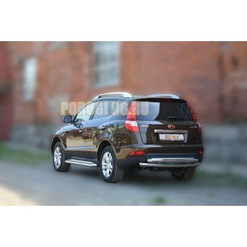 Пороги с площадкой D 60,3 (квинтет) ALFeko для Geely Emgrand Х7 2016-2018