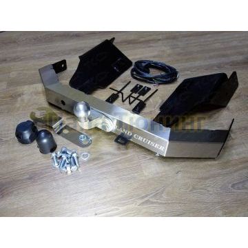 Фаркоп (оцинкованный, надпись Land Cruiser, шар F)ТСС для Toyota Land Cruiser 150 2009-