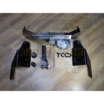 Фаркоп (оцинкованный, надпись Land Cruiser, шар E)ТСС для Toyota Land Cruiser 150 2009-
