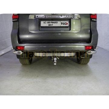 Фаркоп (оцинкованный, надпись Land Cruiser, шар E)ТСС для Toyota Land Cruiser 150 2009-