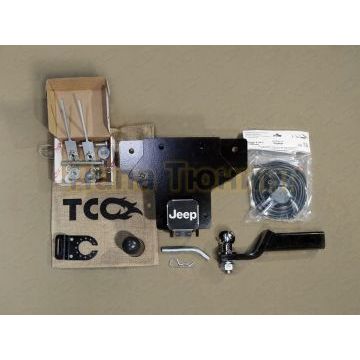 Фаркоп (оцинкованный, шар E нерж.)ТСС для Jeep Wrangler 5D (2.0T, JL) 2018-