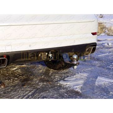 Фаркоп (оцинкованный, шар E нерж.)ТСС для Porsche Cayenne Turbo 2018-