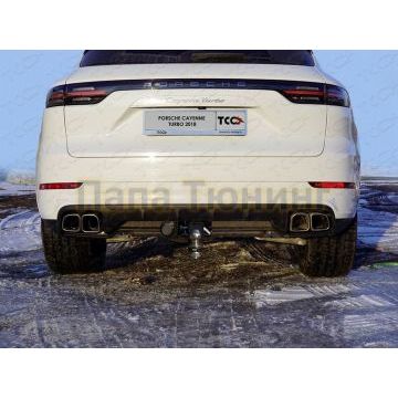 Фаркоп (оцинкованный, шар E нерж.)ТСС для Porsche Cayenne Turbo 2018-