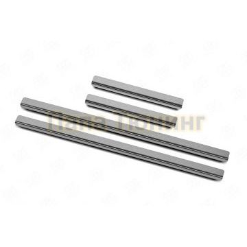 Накладки на пороги RUSSTAL (нерж., зеркало) для Lada Niva Travel 2021-