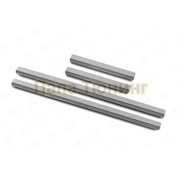 Накладки на пороги RUSSTAL (нерж., шлиф) для Lada Niva Travel 2021-