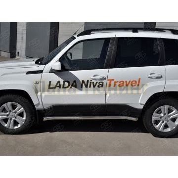 Пороги труба d57 секции (вариант 1) РусСталь для Lada Niva Travel 2021-