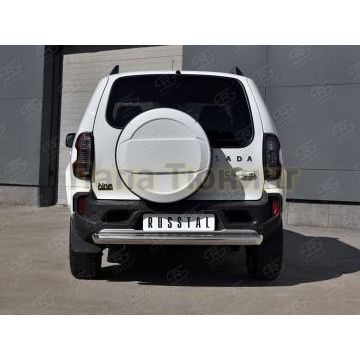 Защита заднего бампера d76 дуга РусСталь для Lada Niva Travel 2021-