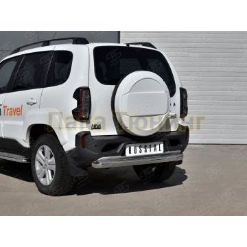 Защита заднего бампера d76 дуга РусСталь для Lada Niva Travel 2021-