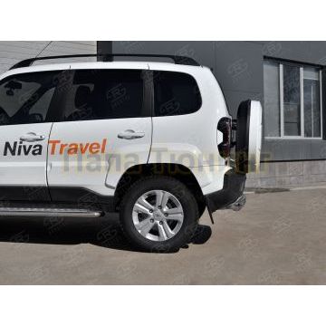 Защита заднего бампера d76 дуга РусСталь для Lada Niva Travel 2021-