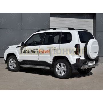 Защита заднего бампера d75х42 дуга РусСталь для Lada Niva Travel 2021-